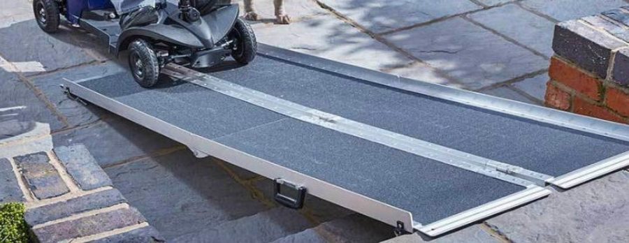 Illustration of factors affecting mobility scooter performance on inclines