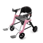 Enhance Mobility Roamate in pink shown in electric wheelchair mode